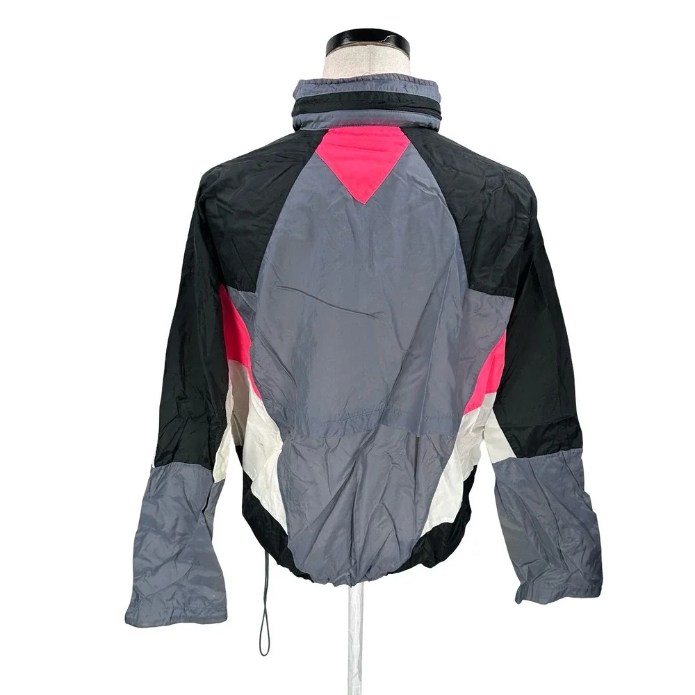 Vintage Nike Colorblock Windbreaker Jacket Men's Size L Black Gray Pink White - Picture 4 of 10